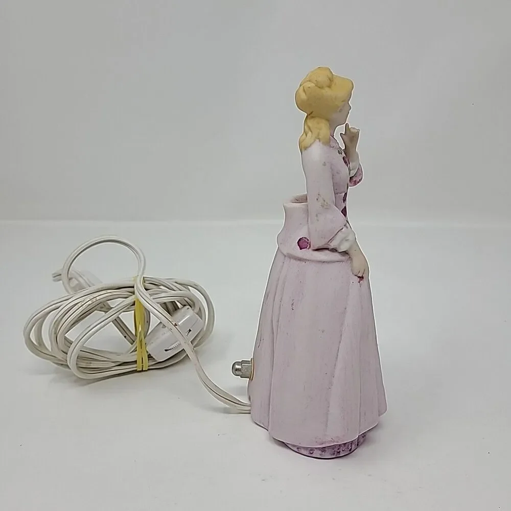 Portable Night Light Victorian Woman Porcelain Electric COTTAGECORE Vintage